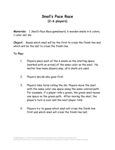 Snail’s Pace Race (2-6 players)