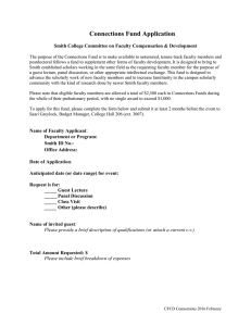 Connections Fund Application  Smith College Committee on Faculty Compensation &amp; Development