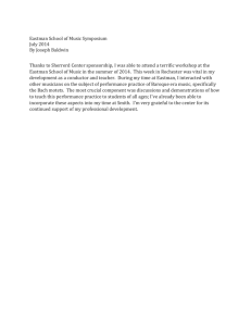 Eastman School of Music Symposium July 2014 By Joseph Baldwin
