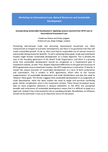 Workshop on International Law, Natural Resources and Sustainable Development