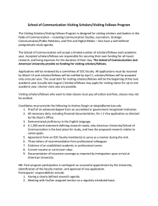 School of Communication Visiting Scholars/Visiting Fellows Program