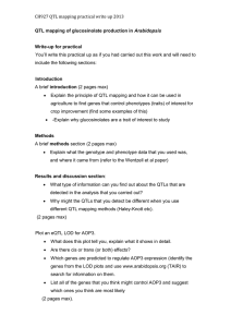 CH927 QTL mapping practical write up 2013 Arabidopsis