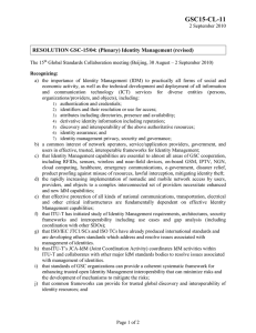 GSC15-CL-11 RESOLUTION GSC-15/04: (Plenary) Identity Management (revised)