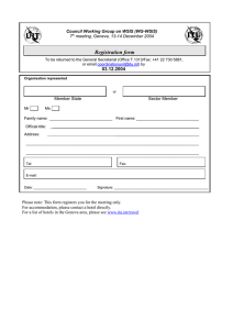 Registration form 03.12.2004 Council Working Group on WSIS (WG-WSIS)
