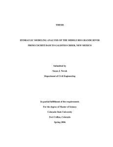 THESIS HYDRAULIC MODELING ANALYSIS OF THE MIDDLE RIO GRANDE RIVER