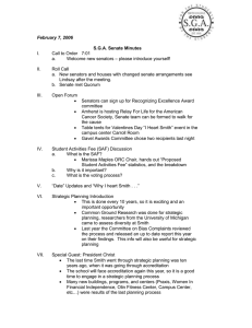 S.G.A. Senate Minutes February 7, 2006 I.