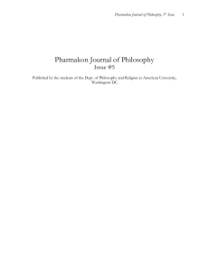 Pharmakon Journal of Philosophy 5 Issue #