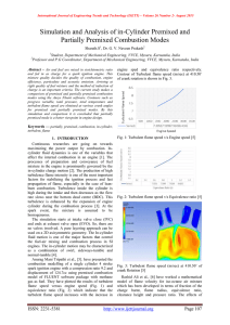 Simulation and Analysis of in-Cylinder Premixed and Partially Premixed Combustion Modes