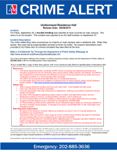 Undisclosed Residence Hall  Release Date: