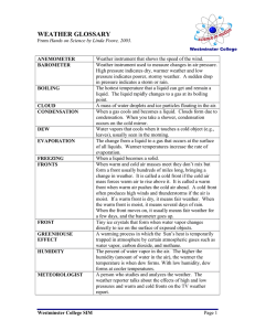 WEATHER GLOSSARY