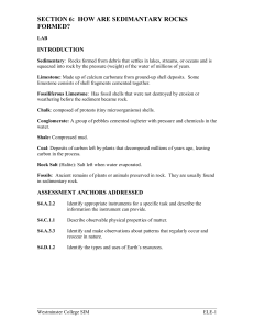 SECTION 6:  HOW ARE SEDIMANTARY ROCKS  FORMED?  INTRODUCTION  ASSESSMENT ANCHORS ADDRESSED 