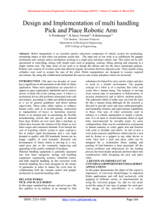 Multi-Handling Pick and Place Robotic Arm Design