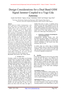 Design Considerations for a Dual Band GSM Antenna