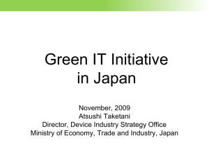 Green IT Initiative in Japan