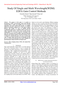 Study Of Single and Multi Wavelength(WDM) EDFA Gain Control Methods Prateeksha Sharma