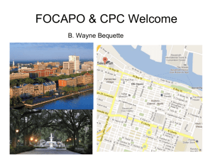 FOCAPO &amp; CPC Welcome B. Wayne Bequette