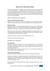 Room P122 Laboratory Rules