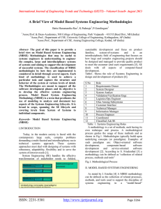 A Brief View of Model Based Systems Engineering Methodologies