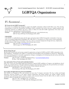 LGBTQA Organizations  We Recommend… 1