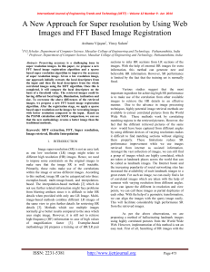A New Approach for Super resolution by Using Web  Archana Vijayan