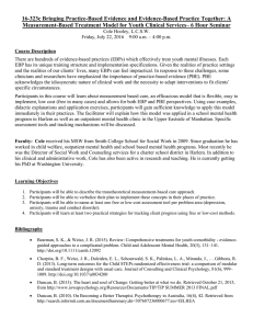 16-323c Bringing Practice-Based Evidence and Evidence-Based Practice Together: A