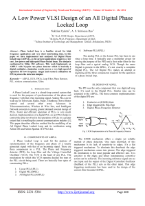 A Low Power VLSI Design of an All Digital Phase