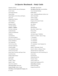 1st Quarter Benchmark – Study Guide