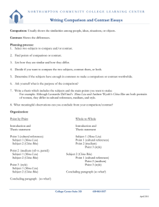 Writing Comparison and Contrast Essays