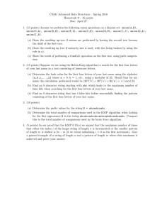 CS331 Advanced Data Structures – Spring 2016 Due: April 27