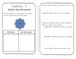 Lesson 1 What's the Attraction?
