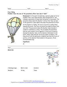 Parachute Lab: Size vs. Fall Time Experiment