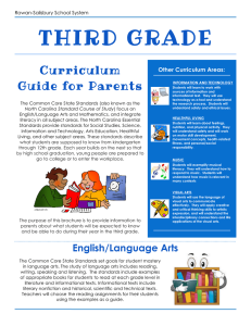 THIRD GRADE Curriculum Guide for Parents