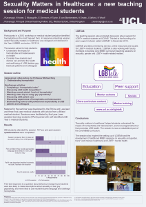 Sexuality  Matters  in  Healthcare:  a ... session for medical students