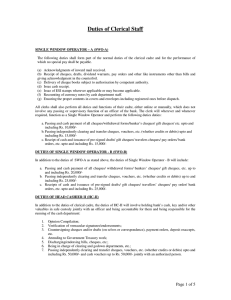 Duties of Clerical Staff
