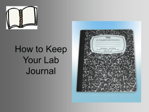 How to Keep Your Lab Journal