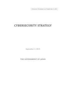 CYBERSECURITY STRATEGY