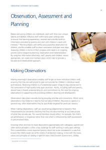 Observation, Assessment & Planning in Early Years