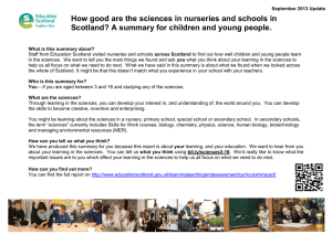 How good are the sciences in nurseries and schools in