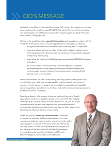 OIT Annual Report 2009-2010: University Technology Initiatives