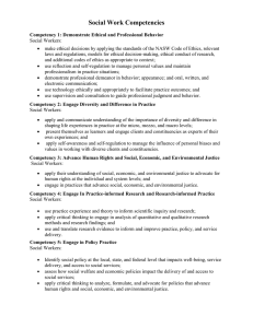 Social Work Competencies: Ethical Practice & Intervention
