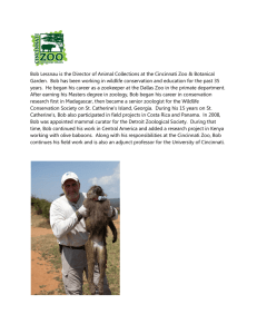 Bob Lessnau is the Director of Animal Collections at the... Garden.  Bob has been working in wildlife conservation and...