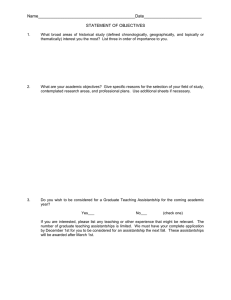 Name__________________________________________Date_________________________  STATEMENT OF OBJECTIVES
