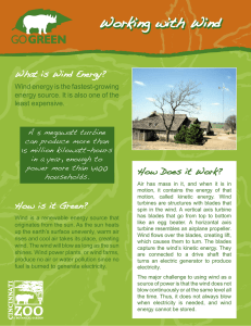 Working with Wind GREEN What is Wind Energy?