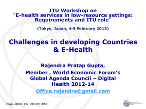 Challenges in developing Countries &amp; E-Health