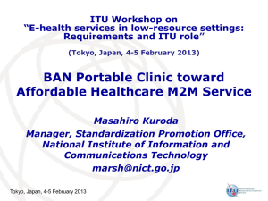 BAN Portable Clinic toward Affordable Healthcare M2M Service