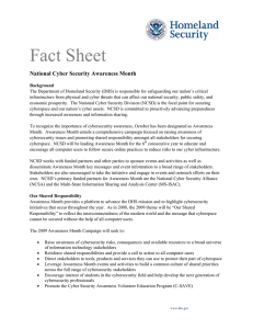 Fact Sheet National Cyber Security Awareness Month
