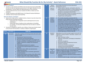 What Should My Function Be for My Activity? - Quick... COA-201 What is a Function?