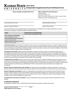 2015-2016 Independent Supplemental Asset Verification Form