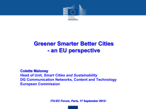Greener Smarter Better Cities - an EU perspective