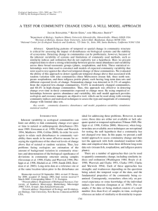 A TEST FOR COMMUNITY CHANGE USING A NULL MODEL APPROACH J S ,